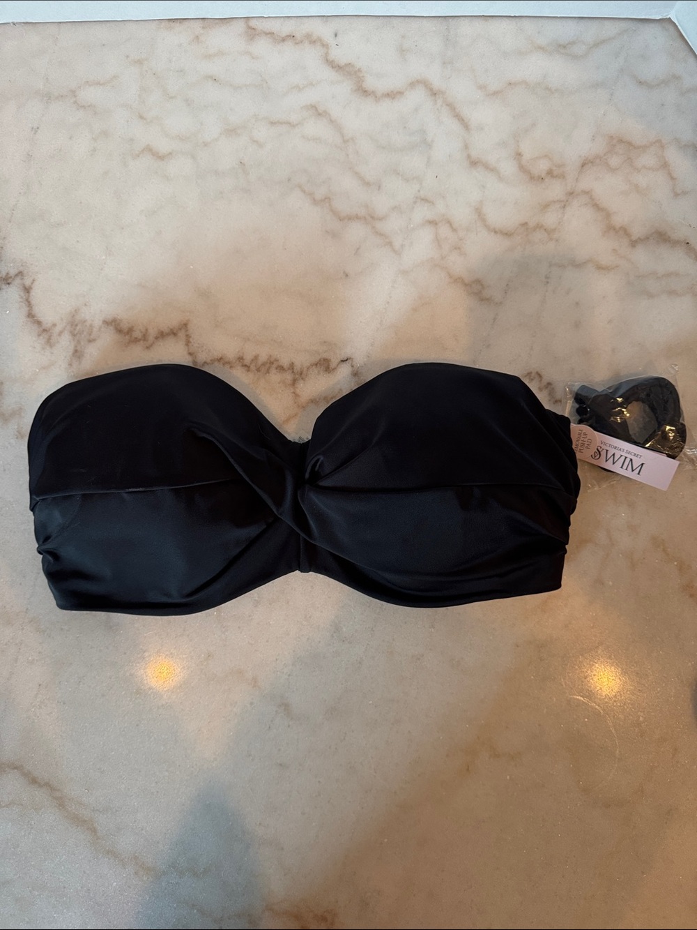Victoria's Secret Black Strapless Bikini Top